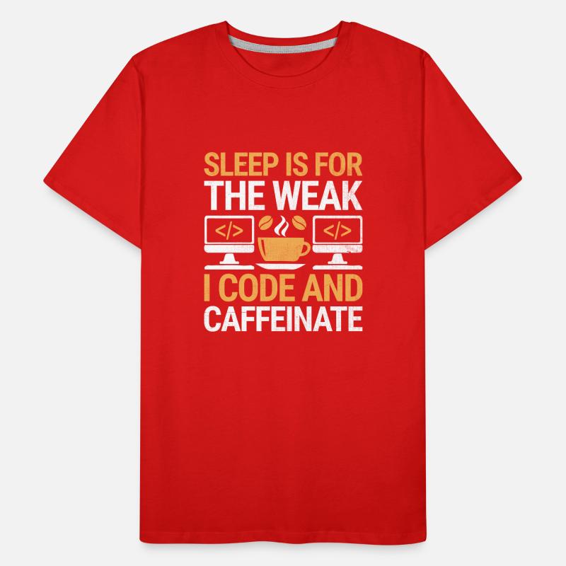 Kaffee-Codierung Programmierer Programmierer Entwickler Nerd Coff Männer Premium Bio T-Shirt