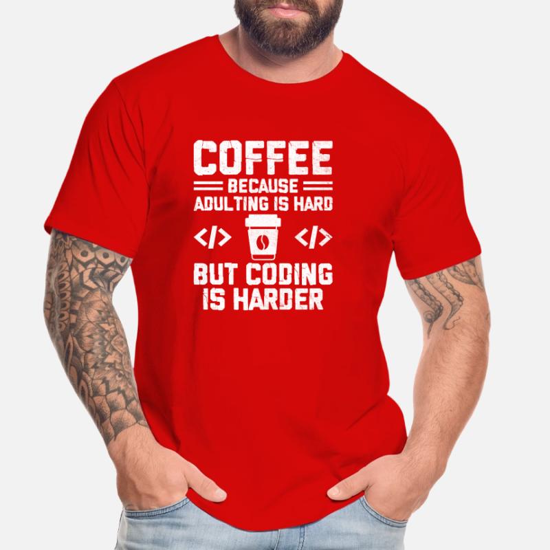 Café Codage Programmeur Codeur Développeur Nerd Coff T-shirt bio Premium Homme