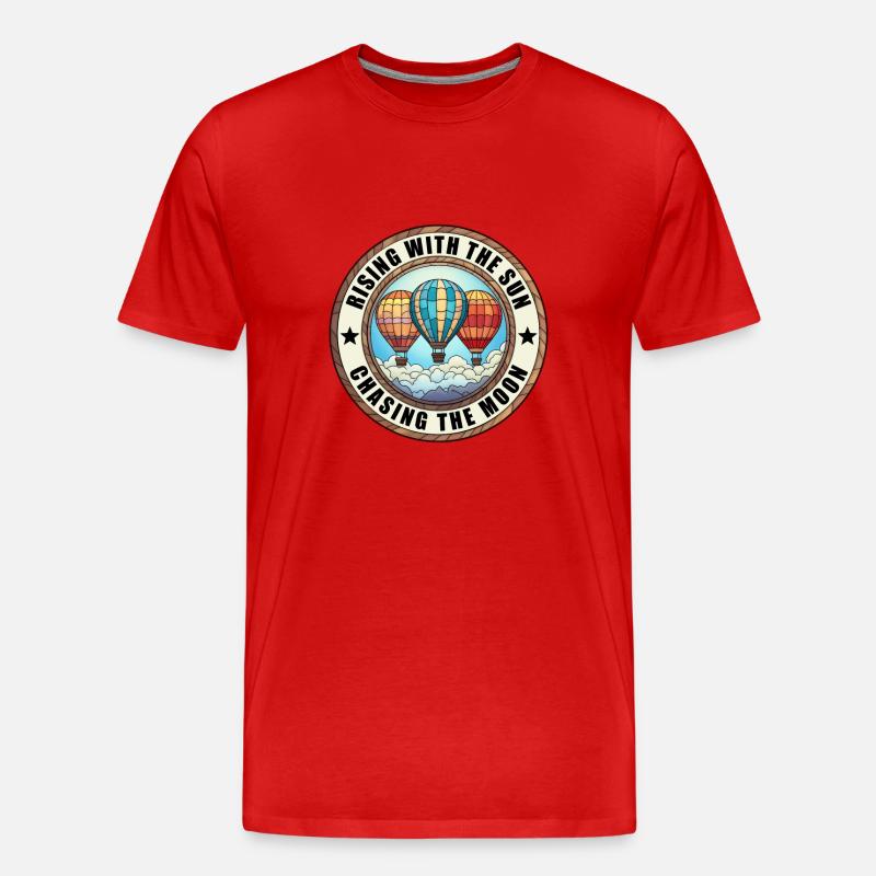 Heißluftballon - Männer Premium Bio T-Shirt - Rot