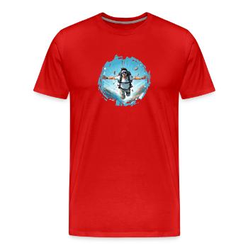 SKYDIVER Fallschirmspringen SKYDIVING - Men's Premium Organic T-Shirt - red - Front - Damien (186cm)