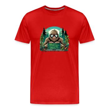 Analyste en piratage éthique Cybersécurité éthique - T-shirt bio Premium Homme - rouge - Devant - Damien (186cm)