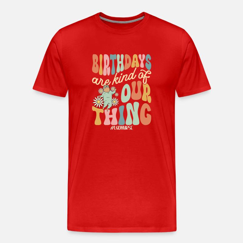 Krankenschwester Baby Entbindungsschwester - Männer Premium Bio T-Shirt - Rot