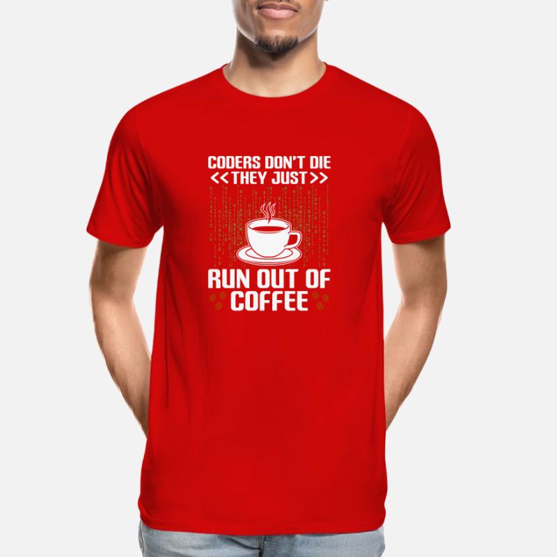 Kaffee-Codierung Programmierer Programmierer Entwickler Nerd Coff Männer Premium Bio T-Shirt