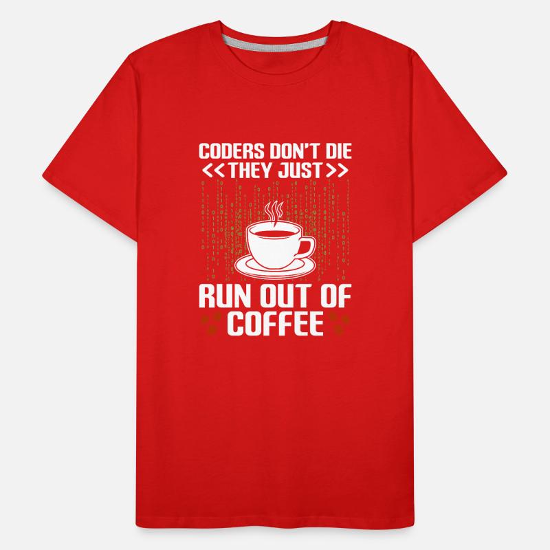 Kaffee-Codierung Programmierer Programmierer Entwickler Nerd Coff Männer Premium Bio T-Shirt