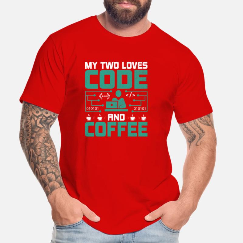 Kaffee-Codierung Programmierer Programmierer Entwickler Nerd Coff Männer Premium Bio T-Shirt
