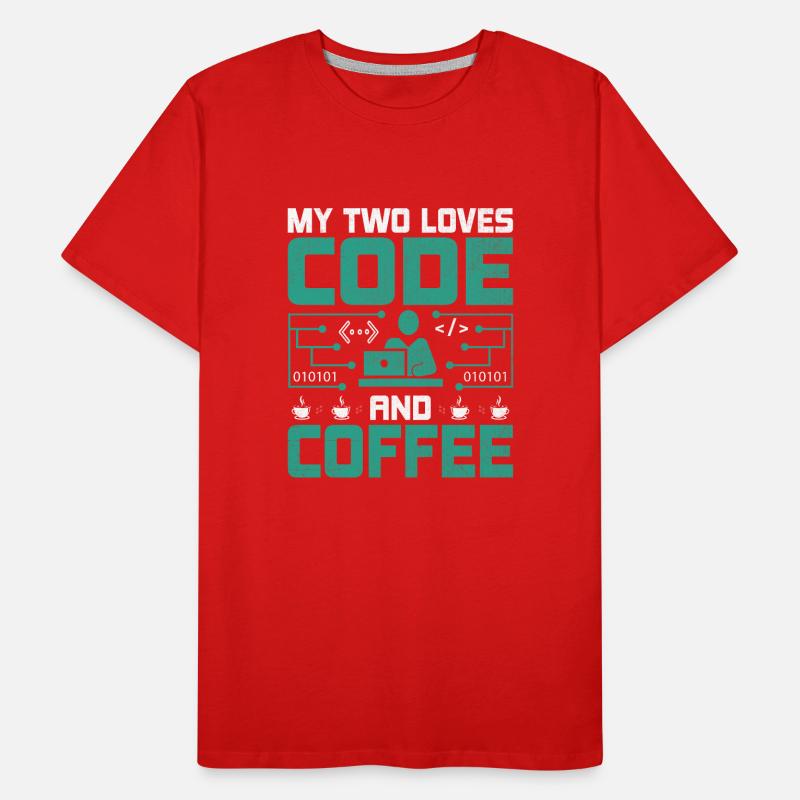 Kaffee-Codierung Programmierer Programmierer Entwickler Nerd Coff Männer Premium Bio T-Shirt