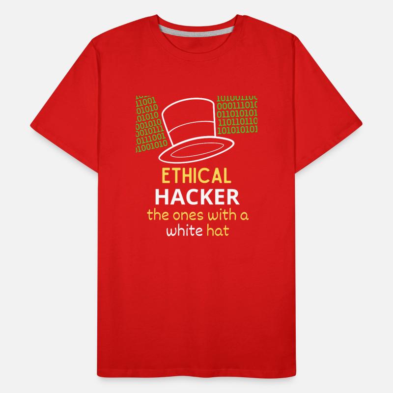 Ethical Hacker White Hat T-shirt bio Premium Homme