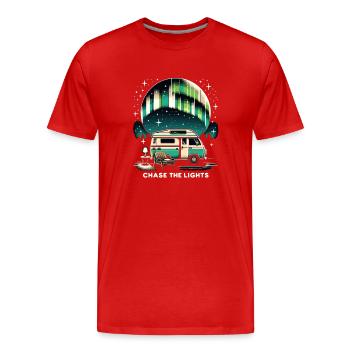 Aurora Aurora Tracker Alaska Wilderness - Men's Premium Organic T-Shirt - red - Front - Damien (186cm)
