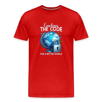 Analyste en piratage éthique Cybersécurité éthique - T-shirt bio Premium Homme - rouge - Devant - Damien (186cm)