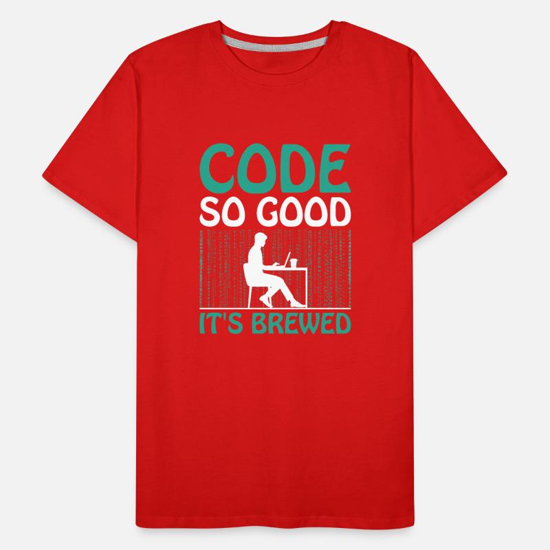Kaffee-Codierung Programmierer Programmierer Entwickler Nerd Coff Männer Premium Bio T-Shirt