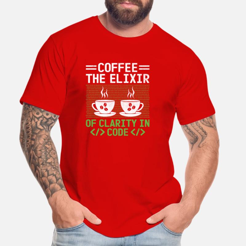 Café Codage Programmeur Codeur Développeur Nerd Coff T-shirt bio Premium Homme