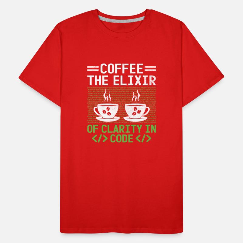 Kaffee-Codierung Programmierer Programmierer Entwickler Nerd Coff Männer Premium Bio T-Shirt