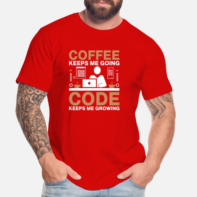 Café Codage Programmeur Codeur Développeur Nerd Coff T-shirt bio Premium Homme