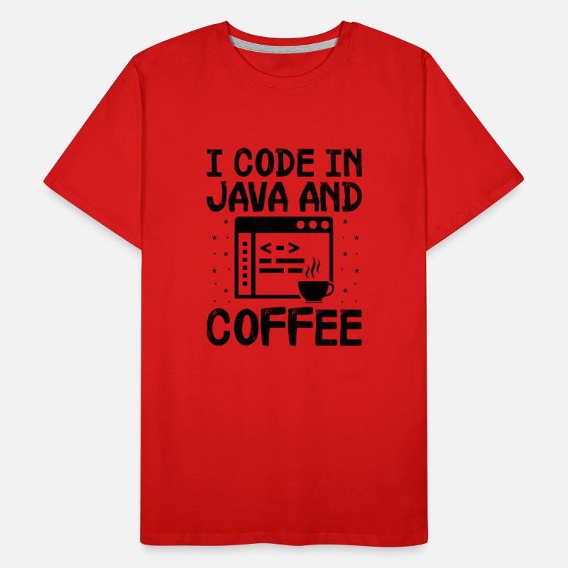Café Codage Programmeur Codeur Développeur Nerd Coff T-shirt bio Premium Homme