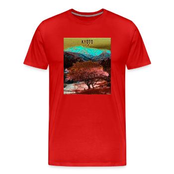 Kyoto, Japon - T-shirt bio Premium Homme - rouge - Devant - Damien (186cm)