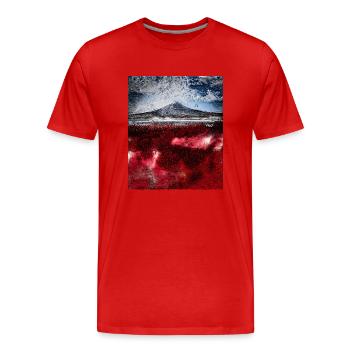 Mount Fuji, Japan - Men's Premium Organic T-Shirt - red - Front - Damien (186cm)