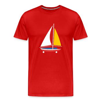Sand yachting - Men's Premium Organic T-Shirt - red - Front - Damien (186cm)