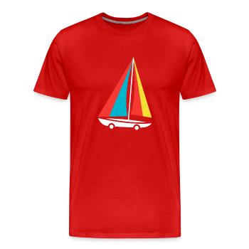 Sand yachting - Men's Premium Organic T-Shirt - red - Front - Damien (186cm)