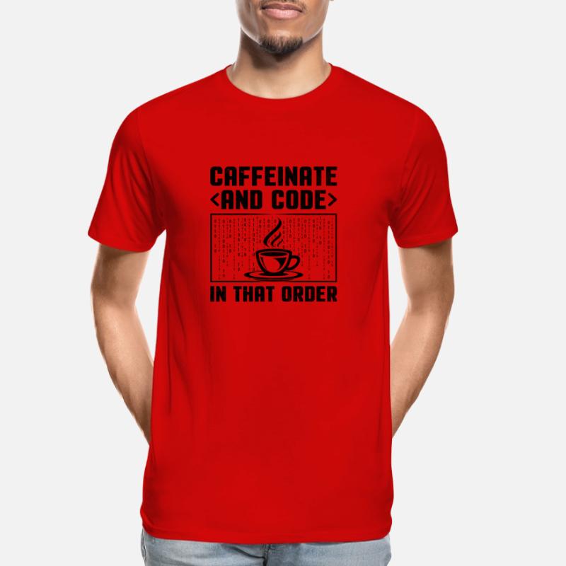 Kaffee-Codierung Programmierer Programmierer Entwickler Nerd Coff Männer Premium Bio T-Shirt