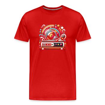 Disques vinyles Lp Collectionneurs Amateurs de disques - T-shirt bio Premium Homme - rouge - Devant - Damien (186cm)