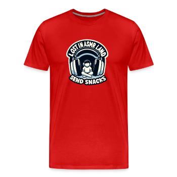 Asmr Chuchotement Asmr Enthousiaste Pleine conscience - T-shirt bio Premium Homme - rouge - Devant - Damien (186cm)