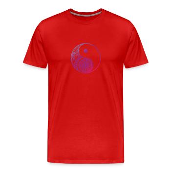 Yin and Yang Gleichgewicht China - Männer Premium Bio T-Shirt - Rot - Vorne - Damien (186cm)