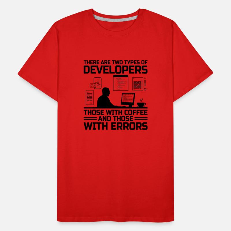 Café Codage Programmeur Codeur Développeur Nerd Coff T-shirt bio Premium Homme