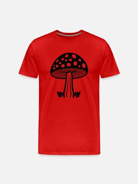 Pilz - Männer Premium Bio T-Shirt - Rot