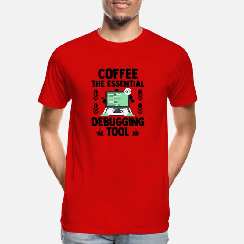 Kaffee Programmierer Programmierer Programmierer Entwickler Nerd Coff Männer Premium Bio T-Shirt