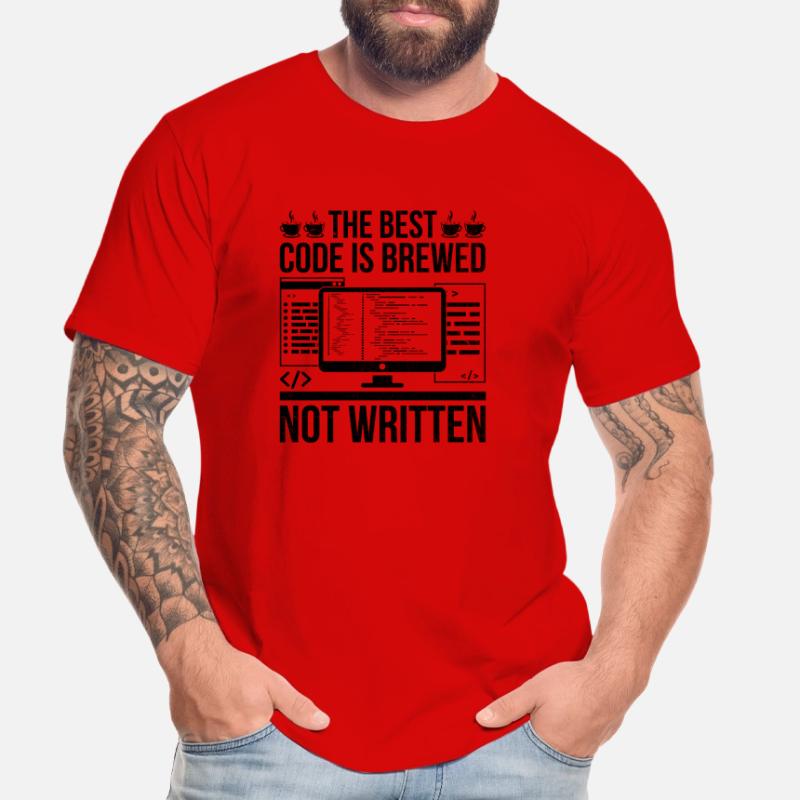 Café Codage Programmeur Codeur Développeur Nerd Coff T-shirt bio Premium Homme