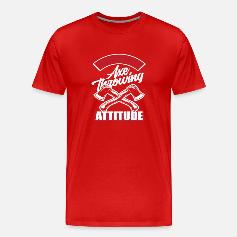 Axtwurf - Männer Premium Bio T-Shirt - Rot