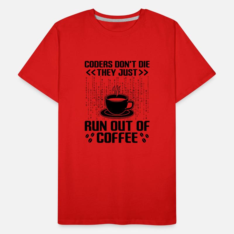 Kaffee-Codierung Programmierer Programmierer Entwickler Nerd Coff Männer Premium Bio T-Shirt
