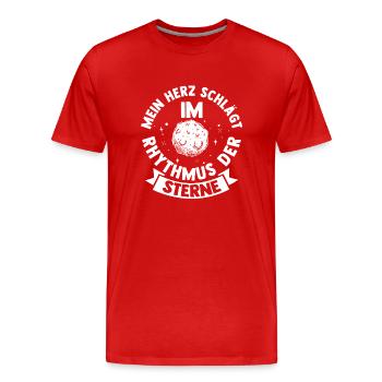 Astrology, Astrologer, Astronaut, Universe, Space - Men's Premium Organic T-Shirt - red - Front - Damien (186cm)