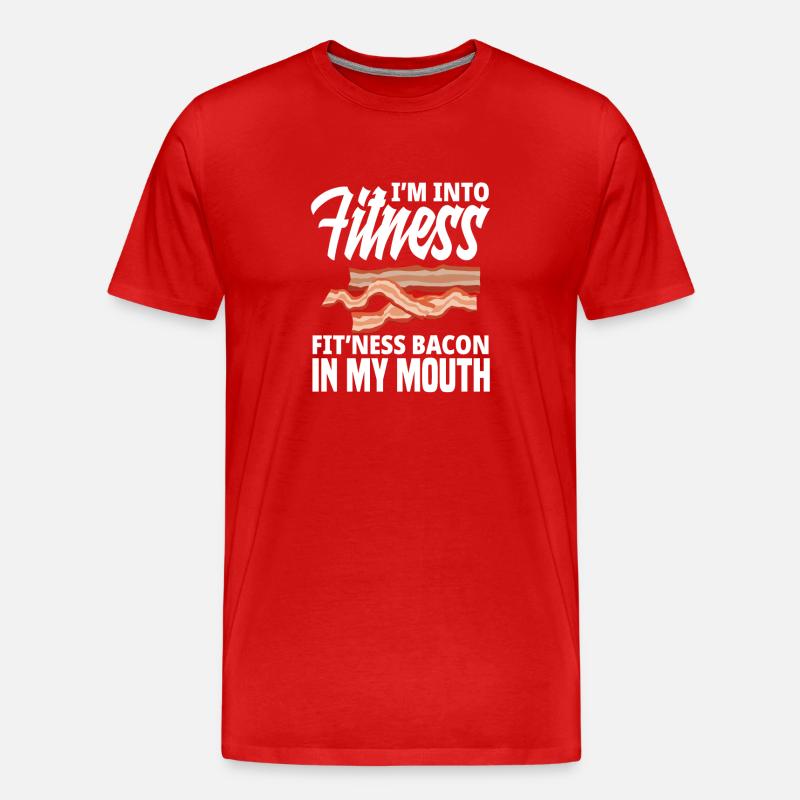 Bacon - Men's Premium Organic T-Shirt - red