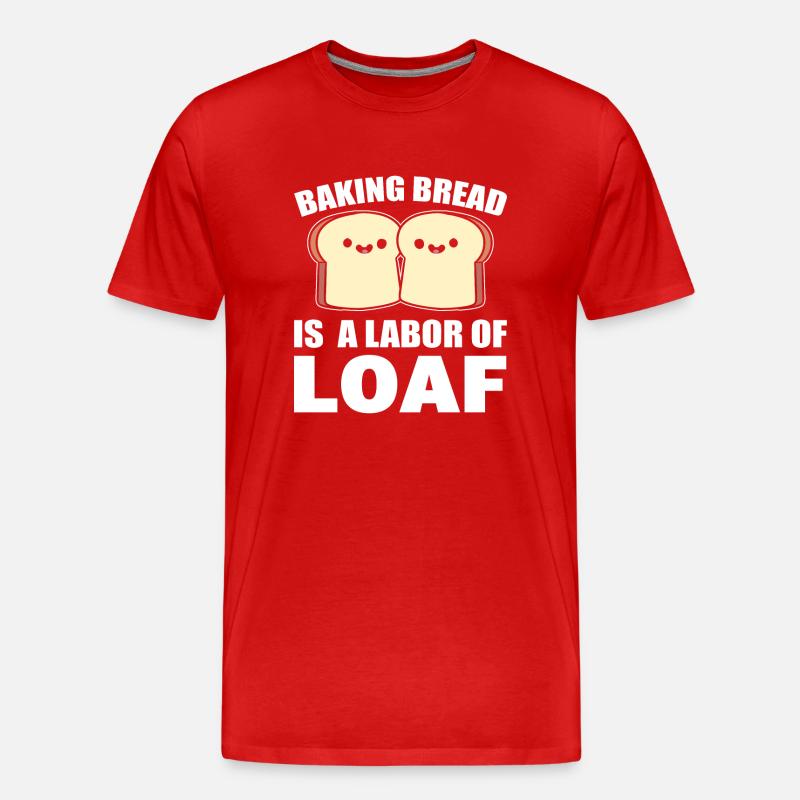 Lustiges Backen Bäcker - Männer Premium Bio T-Shirt - Rot