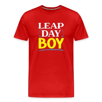 Happy Birthday Schaltjahr 29. Februar Schalttag - Männer Premium Bio T-Shirt - Rot - Vorne - Damien (186cm)