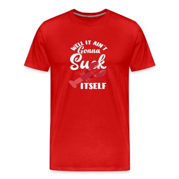 Wortspiel Langusten Essen Sprüche Spruch - Männer Premium Bio T-Shirt - Rot - Vorne - Damien (186cm)