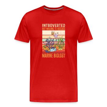 Marine Biology Ocean Marine Biologist - Men's Premium Organic T-Shirt - red - Front - Damien (186cm)