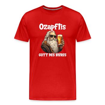buveur de bière amateur de bière boire bière de fête - T-shirt bio Premium Homme - rouge - Devant - Damien (186cm)