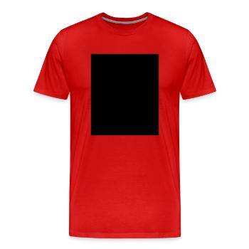 BLACK Bar Noir Censuré - T-shirt bio Premium Homme - rouge - Devant - Damien (186cm)