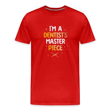Je suis le chef-d’œuvre d’un dentiste Dentiste Dentiste dentaire - T-shirt bio Premium Homme - rouge - Devant - Damien (186cm)