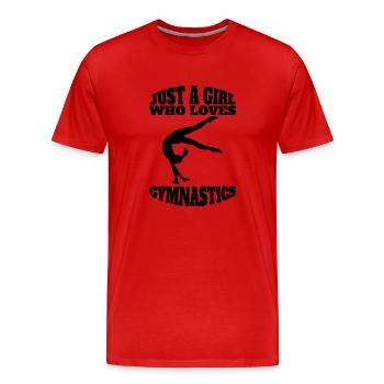 Turnen Geräteturnen Turner Bodenturnen Turnverein - Männer Premium Bio T-Shirt - Rot - Vorne - Damien (186cm)