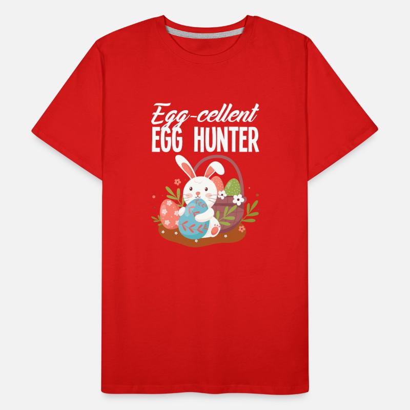 Wunderbarer Eier Jäger Osterhase Ostern Männer Premium Bio T-Shirt
