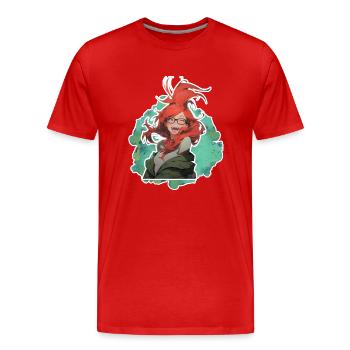 Mrs. Soline YouplaBoom - Men's Premium Organic T-Shirt - red - Front - Damien (186cm)