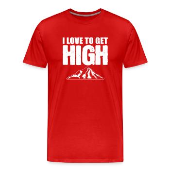 Bergklettersport Bergsteiger - Männer Premium Bio T-Shirt - Rot - Vorne - Damien (186cm)