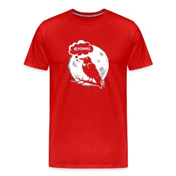 Edgar Allan Poe Fan, Klassische Literatur, - Männer Premium Bio T-Shirt - Rot - Vorne - Damien (186cm)