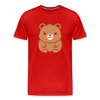 Quokka - Men's Premium Organic T-Shirt - red - Front - Damien (186cm)