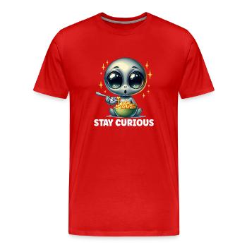 Zone extraterrestre extraterrestre 51 Ufo Space Geek - T-shirt bio Premium Homme - rouge - Devant - Damien (186cm)