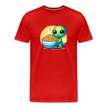 Zone extraterrestre extraterrestre 51 Ufo Space Geek - T-shirt bio Premium Homme - rouge - Devant - Damien (186cm)