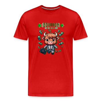 Little Bourbon - Bull Run - Männer Premium Bio T-Shirt - Rot - Vorne - Damien (186cm)
